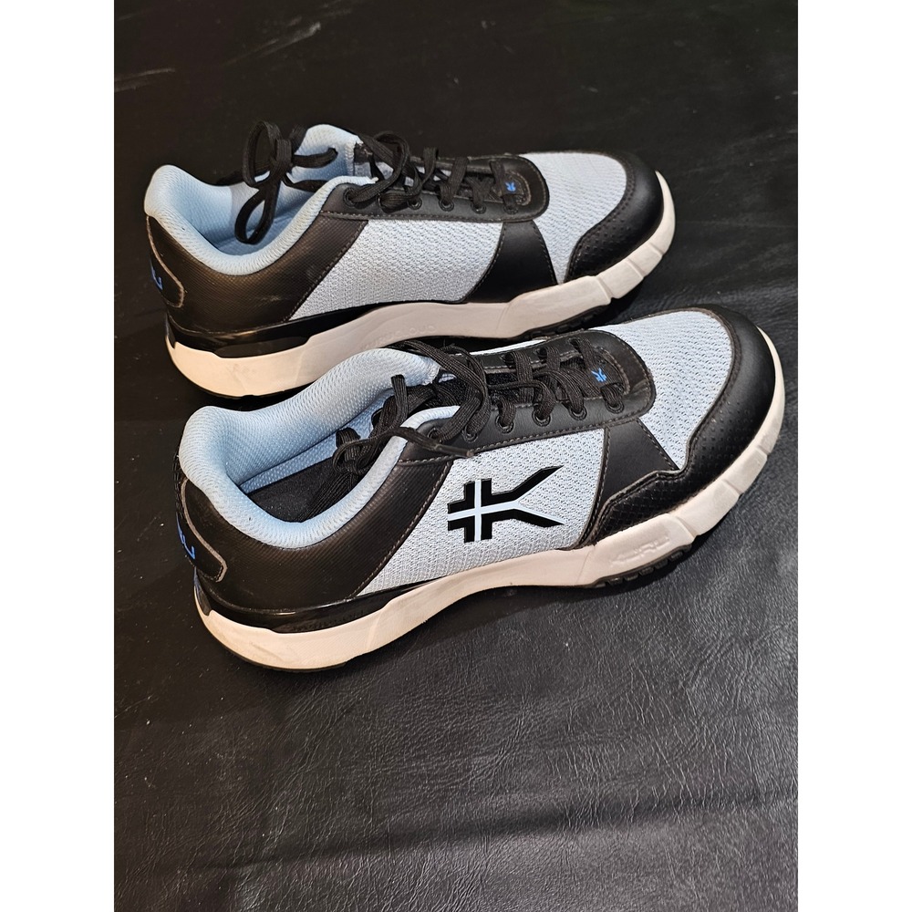 Kuru Womens Jet Black Misty Blue Quantum 2 Sneakers 10 Medium